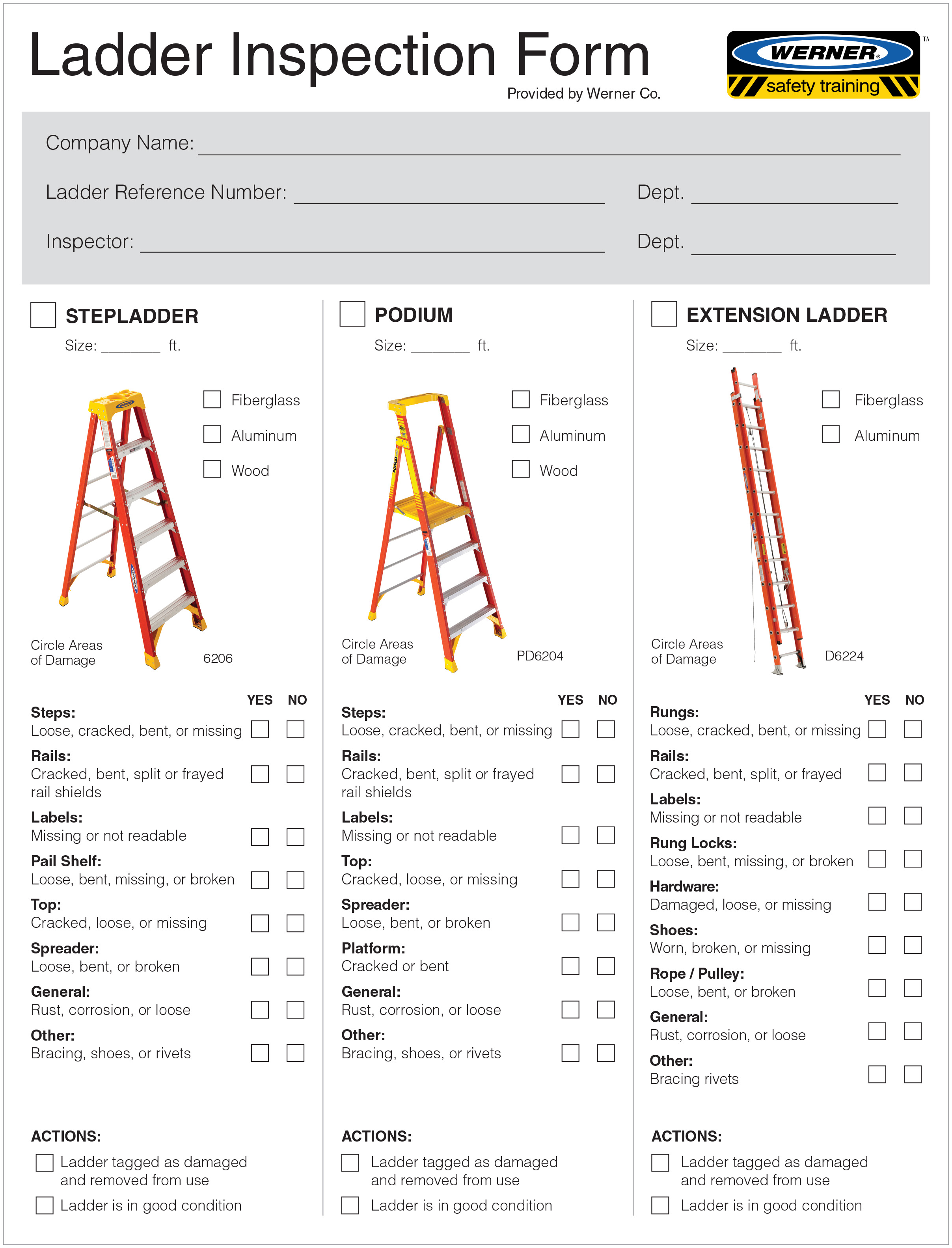 Printable Osha Safety Checklist