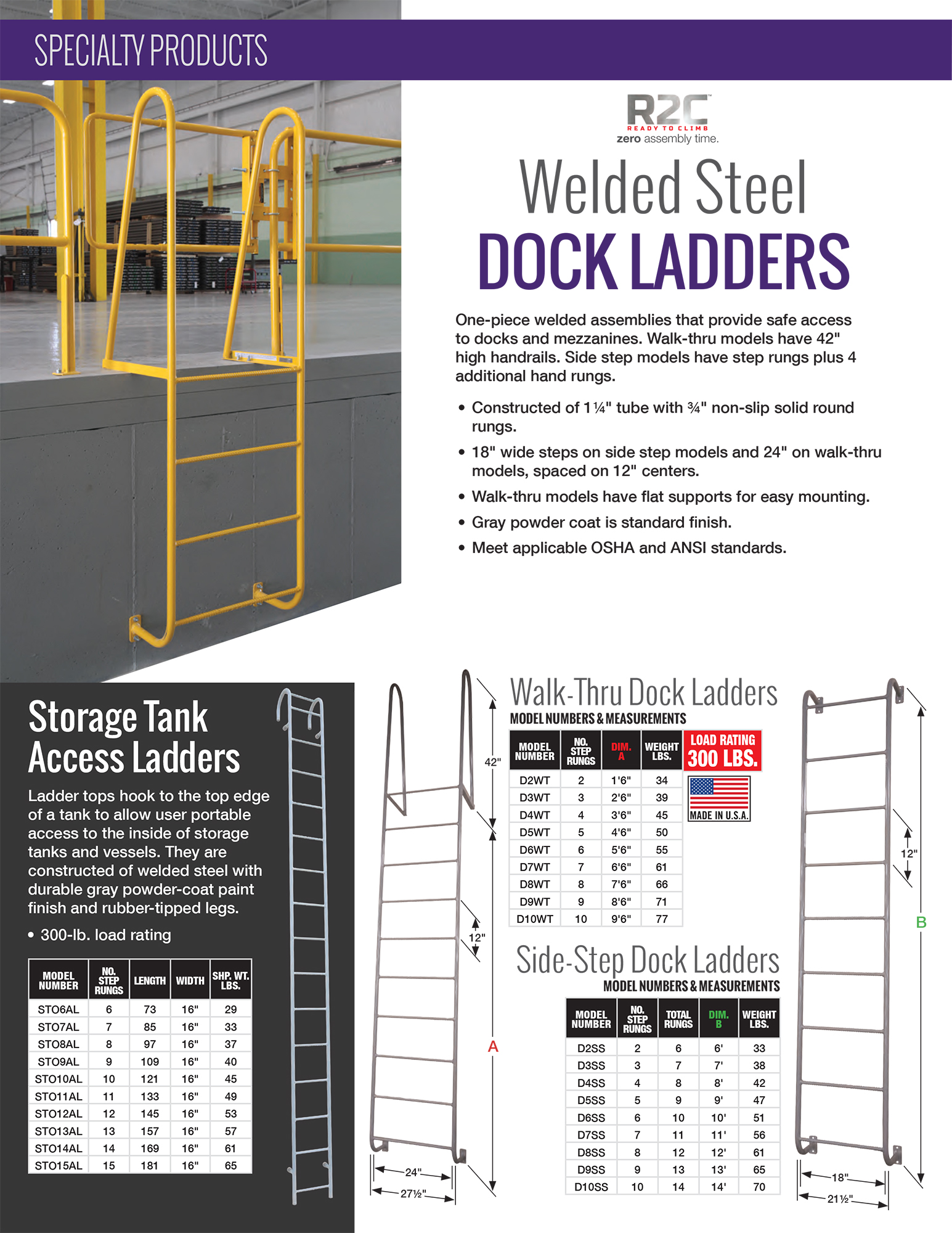 Cotterman Dock Ladder Information Sheet Cotterman Dock Ladder Information Sheet